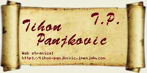 Tihon Panjković vizit kartica